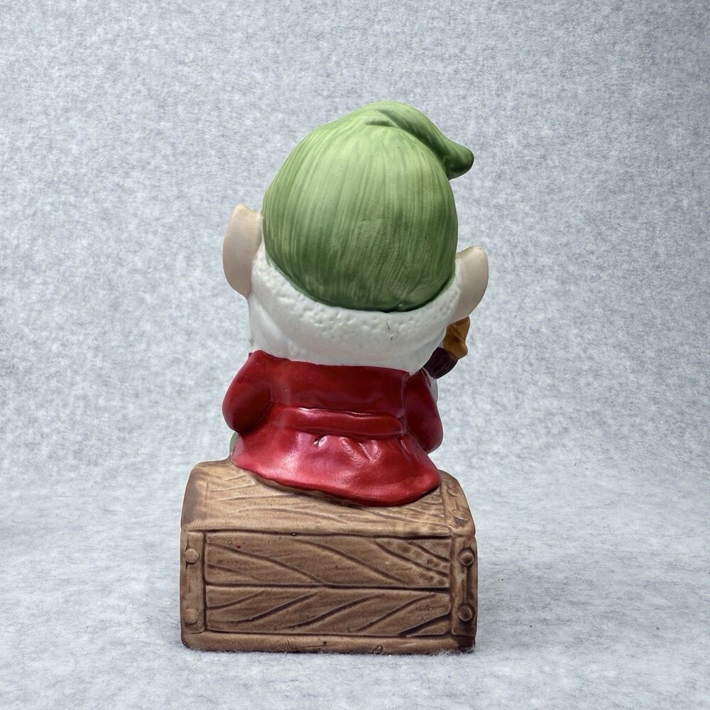 Vtg Homco Figurines Santa Elves Christmas Toy Makers 5406 Set Pixie Gnome - Picture 5 of 16